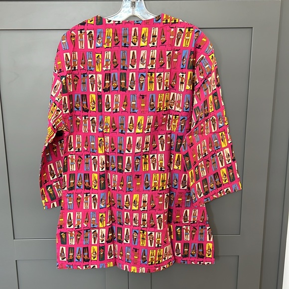 NWT{Tracy Negoshian}Sz L Pink Sunbathers Swimsuit Coverup - Picture 6 of 8